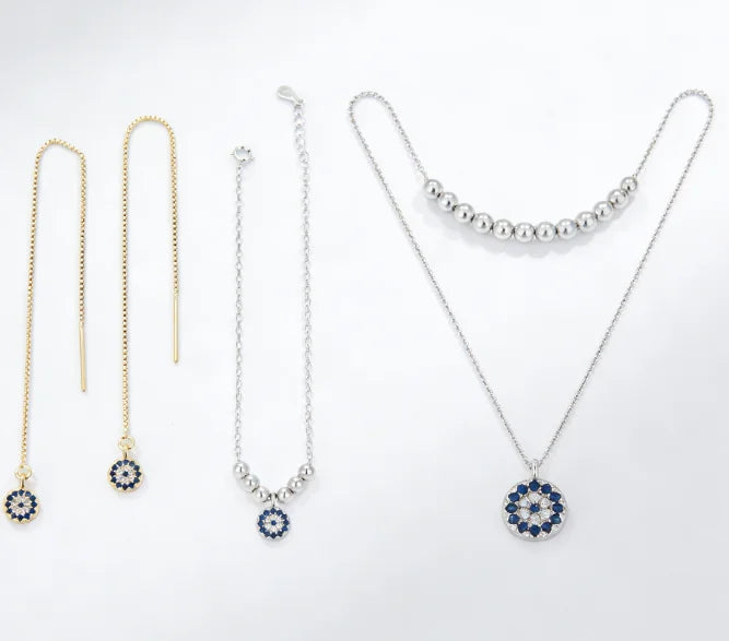 Sterling Silver Women Elegant European and American Fashion Princess Cut Stud Earrings Jewelry