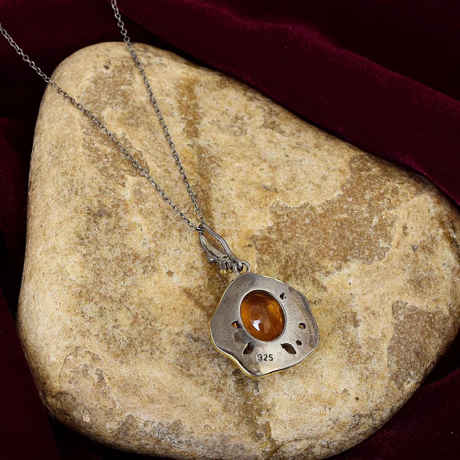 Wholesale Citrine Gemstone Pendant Pink Sapphire Sterling Silver Amethyst Charm Gold Plated Classic Certified Women Jewelry