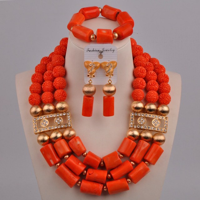 Whitte African Coral Beads Jewelry Set For Women, Zinc, coral : Amazon.ca:  Clothing, Shoes & Accessories